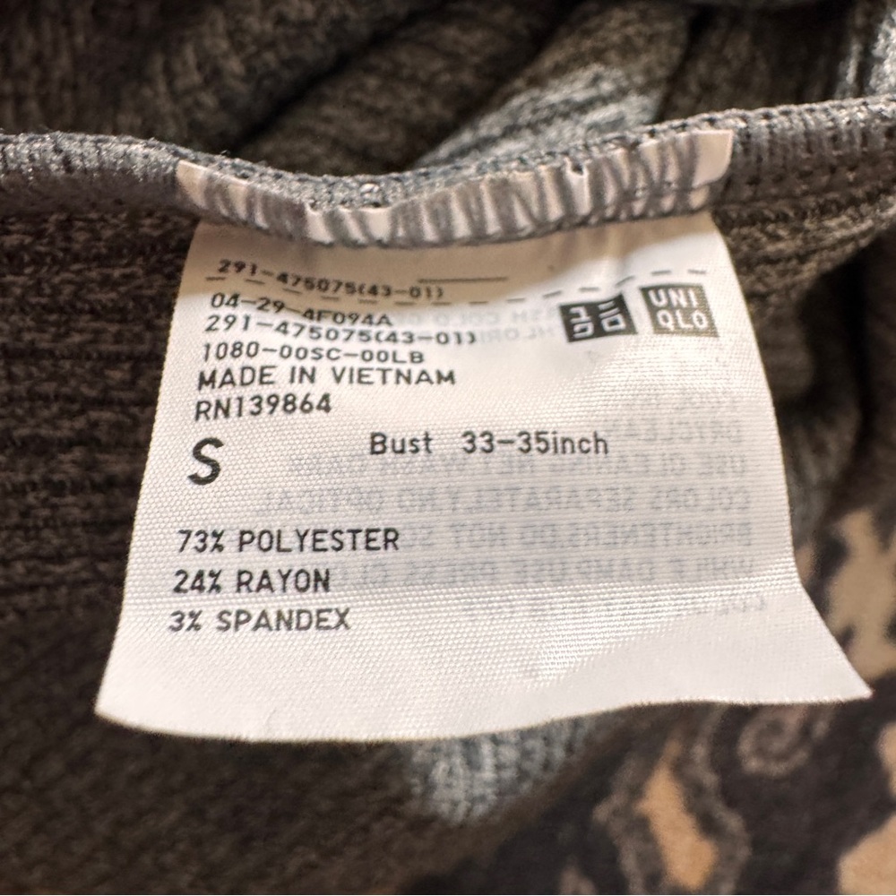 Uniqlo Ribbed Dress Small Dark Gray - Picture 5 of 5